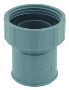 RACCORD 2 PIECES ECROU PRISONNIER ET DOUILLE A COLLER PVC