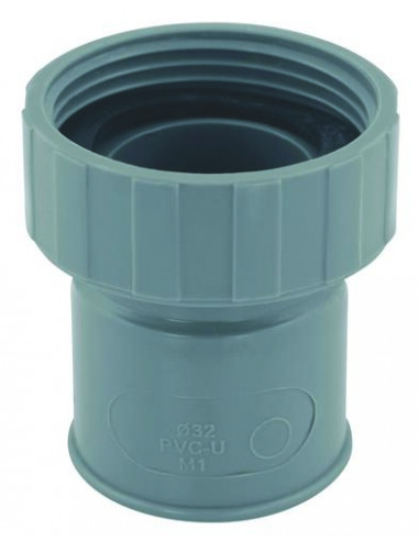 RACCORD 2 PIECES ECROU PRISONNIER ET DOUILLE A COLLER PVC