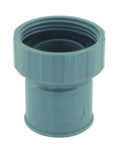 RACCORD 2 PIECES ECROU PRISONNIER ET DOUILLE A COLLER PVC