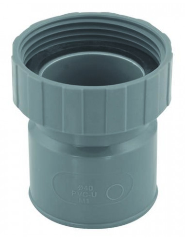 Raccord 2 pièces écrou prisonnier et douille coller PVC femelle ø40