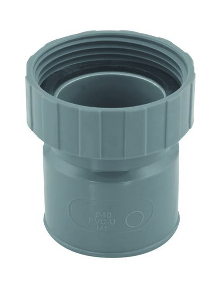 Raccord 2 pièces écrou prisonnier et douille coller PVC femelle ø40