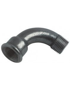 COUDE FONTE NOIRE GRAND RAYON 90° MALE FEMELLE N° 1