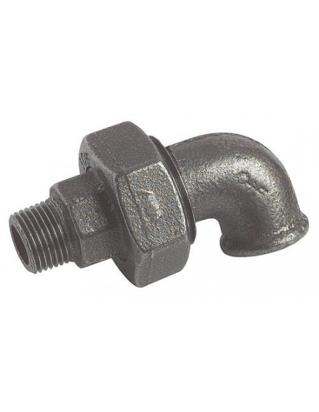 COUDE UNION CONIQUE FONTE NOIRE MALE FEMELLE N° 98