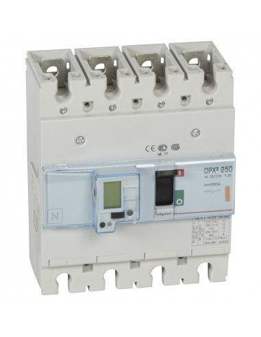 Disjoncteur électronique DPX³250 pouvoir de coupure 25kA 400V 4 Pôles 250A LEGRAND 420319
