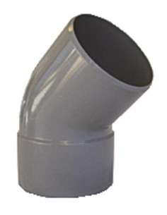 COUDE PVC A 45° POUR EVACUATION MALE FEMELLE 2