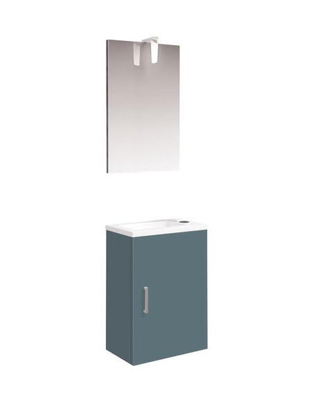 Meuble lave-mains de face à suspendre new york bleu paon HAM-402511301