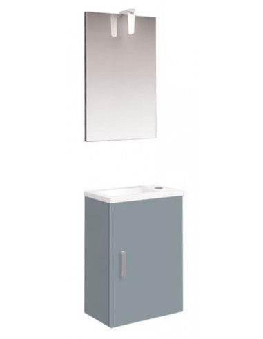 Meuble lave-mains de face à suspendre new york bleu bleuet HAM-402511302