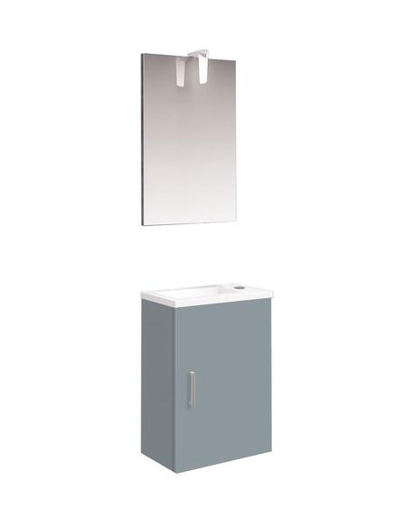 Meuble lave-mains de face à suspendre new york bleu bleuet HAM-402511302