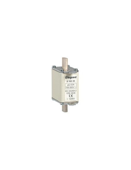 Cartouche industrielle à couteau type gG taille 00 avec voyant 160A LEGRAND 016355