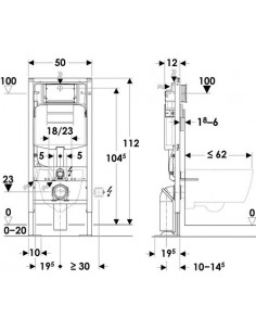 Bâti-support WC autoportant DUOFIX GEBERIT 501513534 2