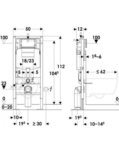 Bâti-support WC autoportant DUOFIX GEBERIT 501513534