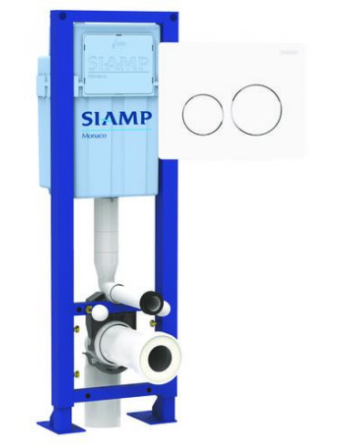 Pack WC suspendu complet autoportant 3/6 litres Ingenio avec plaque de commande SIAMP 501513537
