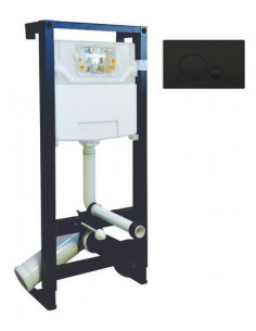Bâti-support WC universel autoportant 3/6 litres + plaque de commande noire 501513540