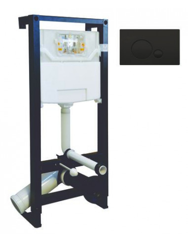 Bâti-support WC universel autoportant 3/6 litres + plaque de commande noire 501513540