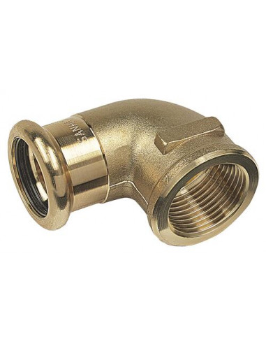Coude Press 90° femelle bronze à sertir EAU ø18-20/27 58090-18-20