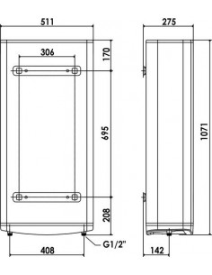 Chauffe eau électrique mural VELIS PRO multi-position 65 litres ARISTON 604510224 2
