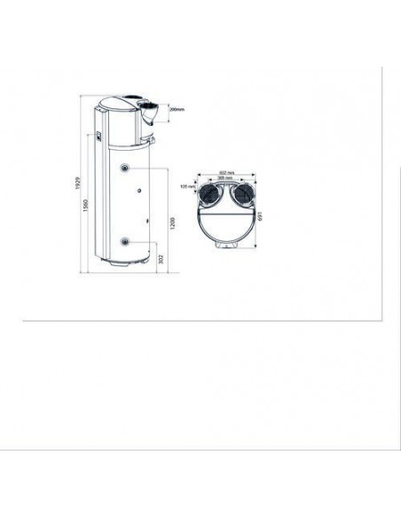Chauffe eau thermodynamique CALYPSO connecté 250 litres ATLANTIC 604511118