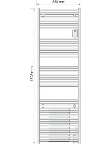 Radiateur sèche-serviettes électrique avec soufflerie Doris anthracite 2000W ATLANTIC 608015738