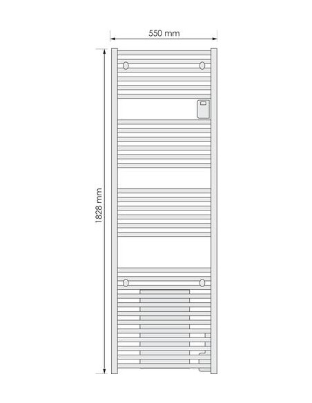 Radiateur sèche-serviettes électrique avec soufflerie Doris anthracite 2000W ATLANTIC 608015738