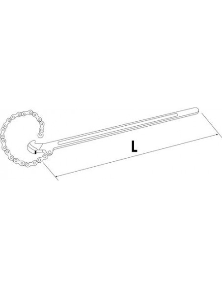 Clé serre-tube à chaine 390mm 801014001