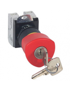 Coup de poing à accrochage non lumineux Osmoz complet IP69 Ø40 EN 418 à clé rouge LEGRAND 023727 2