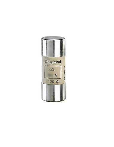 Cartouche industrielle cylindrique type gG 22x58mm avec percuteur 80A LEGRAND 015580