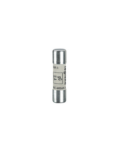 Cartouche industrielle cylindrique type gG 10x38mm avec voyant 2A LEGRAND 013402