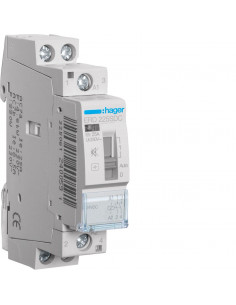 Contacteur silencieux à commande manuelle 25A 2F 24V HAGER ERD225SDC