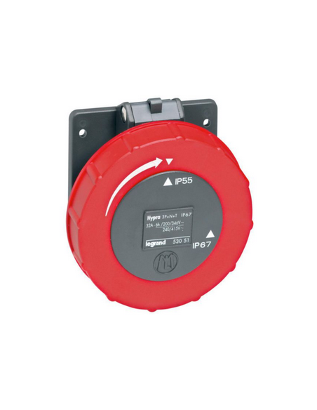 Prise à entraxes unifiés Hypra 3P+T+N IP66/67-55 - 380V~ à 415V~ plastique LEGRAND 053051