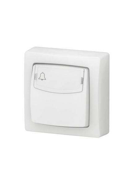 Poussoir porte-étiquette 6A Appareillage Saillie complet avec bornes automatiques blanc LEGRAND 086009L