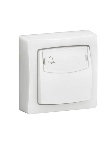 Poussoir porte-étiquette 6A Appareillage Saillie complet avec bornes automatiques blanc LEGRAND 086009L