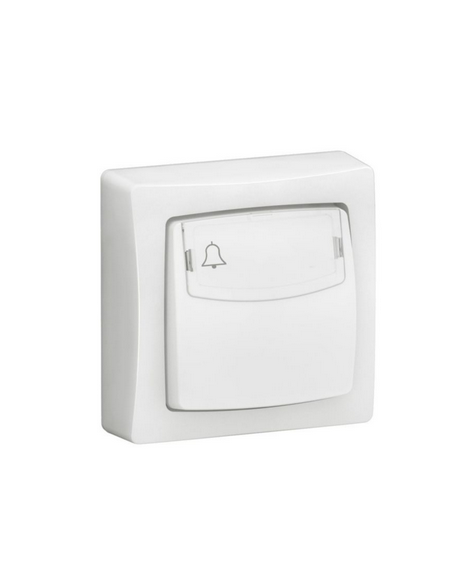 Poussoir porte-étiquette 6A Appareillage Saillie complet avec bornes automatiques blanc LEGRAND 086009L