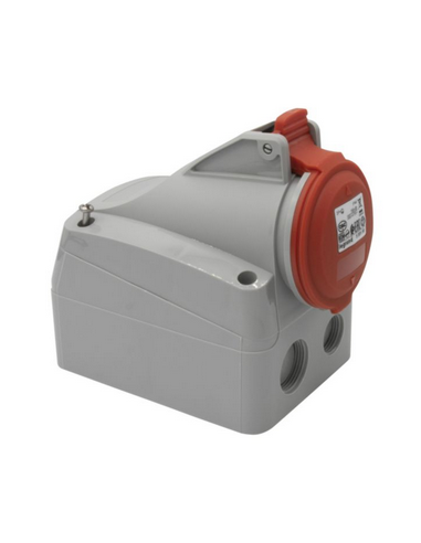 Prise saillie fixe P17 IP44 16A 380V~ à 415V~ 3P+T LEGRAND 555158