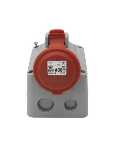 Prise saillie fixe P17 IP44 16A 380V~ à 415V~ 3P+T LEGRAND 555158