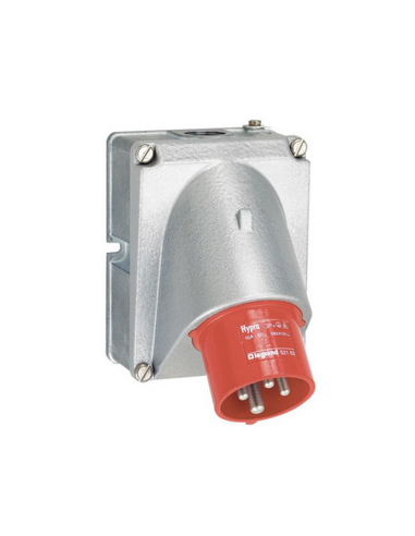 Fiche inclinée Hypra IP44 16A 380V~ à 415V~ 3P+T métal LEGRAND 052163