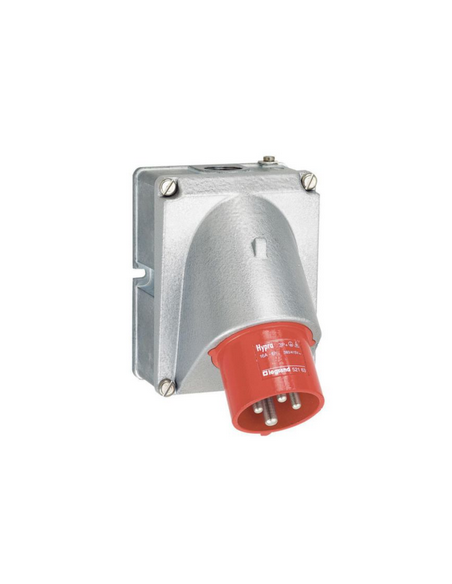 Fiche inclinée Hypra IP44 16A 380V~ à 415V~ 3P+T métal LEGRAND 052163