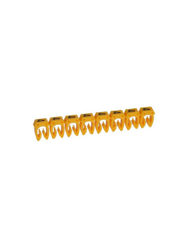 1200 Repères CAB 3 pour filerie 1,5mm² à 2,5mm² avec chiffre 4 jaune LEGRAND 038224