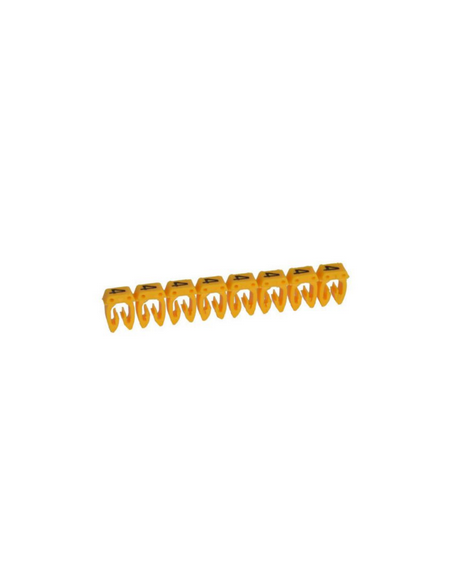 1200 Repères CAB 3 pour filerie 1,5mm² à 2,5mm² avec chiffre 4 jaune LEGRAND 038224