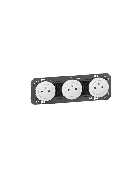 Triple prise de courant 2P+T Surface Dooxie 16A précâblées finition blanc LEGRAND 600333
