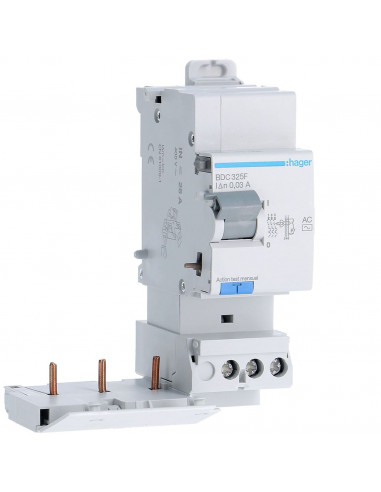 Bloc différentiel 3 Pôles 25A 30mA type AC HAGER BDC325F