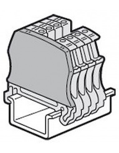 Cloison terminale pour blocs de jonction à vis viking 3 avec 2 étages LEGRAND 037553