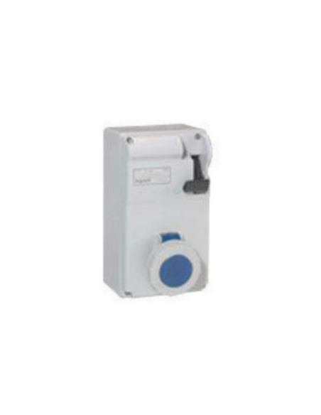 Coffret P17 IP55 avec interrupteur et 1 prise 32A 2P+T de 200V à 250V 50Hz à 60Hz LEGRAND 056629