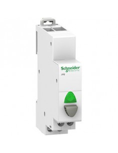 Acti9 iPB bouton-poussoir lumineux 1 NO gris avec voyant vert 12 à 48VCA/VCC SCHNEIDER A9E18038 2