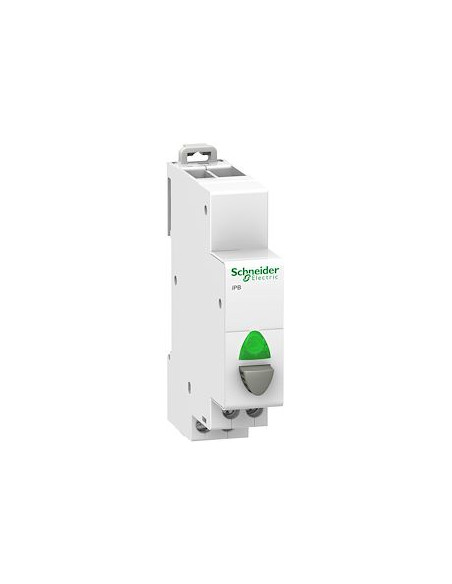 Acti9 iPB bouton-poussoir lumineux 1 NO gris avec voyant vert 12 à 48VCA/VCC SCHNEIDER A9E18038