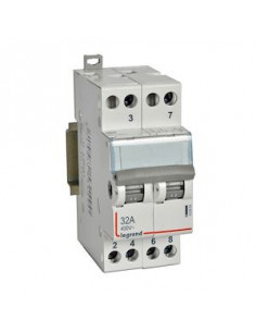 Interrupteur-inverseur modulaire double va-et-vient à point milieu 250V 2 modules LEGRAND 412903 2