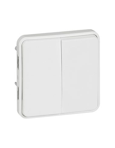 Double va-et-vient composable blanc Artic antimicrobien 10 AX 250 V LEGRAND PLEXO 070726