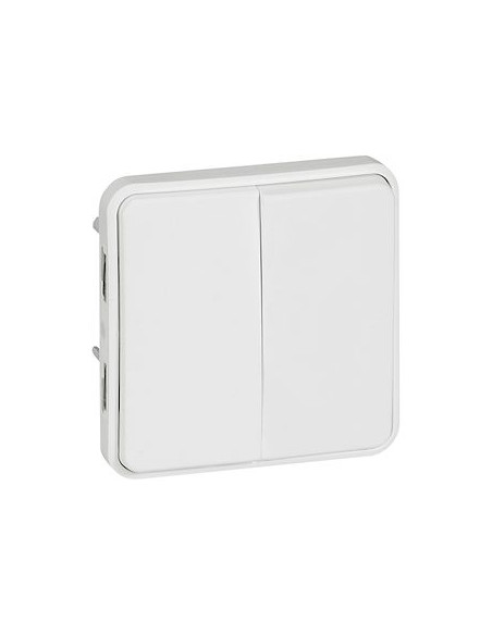 Double va-et-vient composable blanc Artic antimicrobien 10 AX 250 V LEGRAND PLEXO 070726