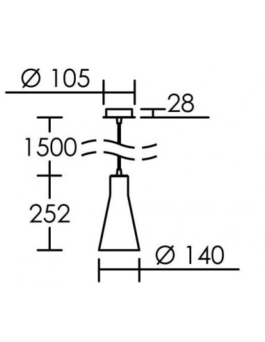 DIANA 140 Suspension E27 Ø140mm verre opale ARIC 4175