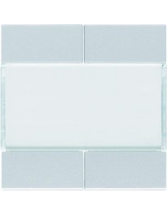 Enjoliveur 4 boutons poussoirs KNX gallery titane HAGER WXE304T