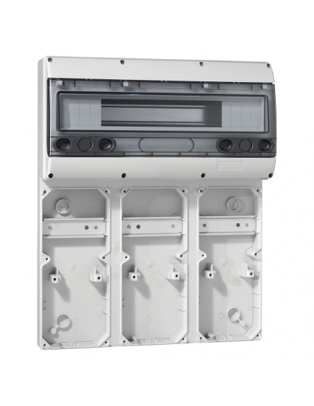 Embase P17 501x405mm rail 20 modules jusqu'à 9 prises 16A pour plastron 280x125mm pour composer un coffret P17 LEGRAND 057704